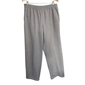 Adidas Gray Fleece-Lined Mens Sweatpants With Elastic Waistband Size XL